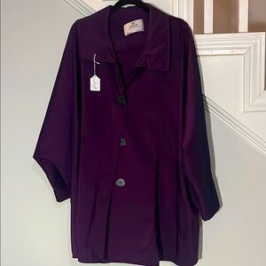 Kanaka Purple Button-Up Coat. Possible‎ rain coat